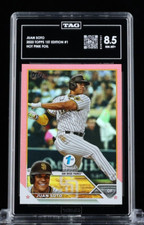 RARE JUAN SOTO /10 2023 TOPPS 1ST EDITION BASEBALL HOT PINK FOIL TAG 8.5 896