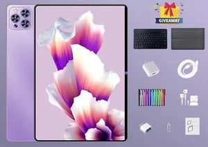 Nuovo Tablet 10.1 Pollici Android 12 con 8GB RAM 256GB ROM Bluetooth Tripla Fotocamera - Foto 1 di 17