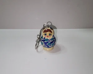 #4 Wooden Hand Painted Russian Doll Matryoshka Nesting Dolls Keychain Gift - Picture 1 of 1