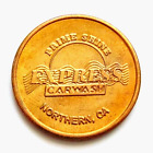 Prime Shine Express Car Wash Token Northern California Brass .9375"