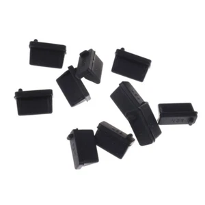 10X Black Rubber A Type Female USB Anti Dust Protector Plugs Stopper Cover_Z0 - Afbeelding 1 van 6