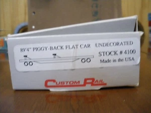Custom Rail: 89’ 4” Piggy-back Flat car: 4100  *actual shipping* - Foto 1 di 3