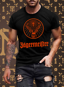 Fashion Herren Jägermeister T-Shirt Rundhals Unisex 100% Baumwolle Streetwear