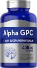 Alpha GPC Choline 400mg per Serving and Calcium 150 Veggie Caps  Non-GMO