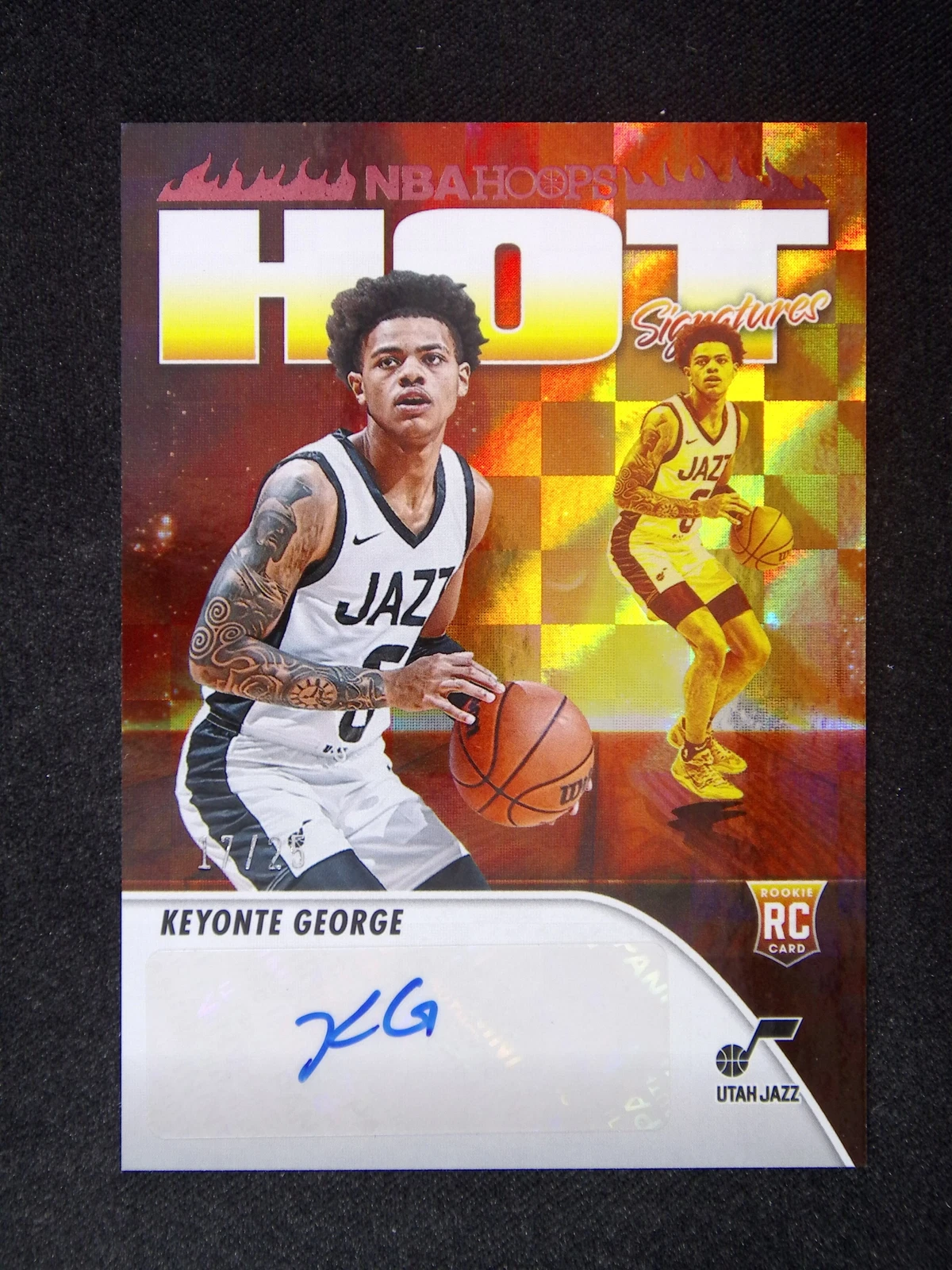 2023-24 Panini Hoops Keyonte George RC Rookie Hot Signatures Auto Red /25