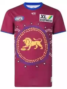 Brisbane Lions AFL Mens Warm Up Shirt Sizes S-7XL BNWT - Picture 1 of 3