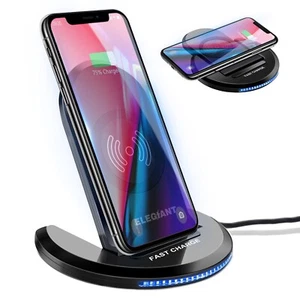Fast Wireless Charger With QI Certification 15W/10W/7.5W For Iphone Samsung LG - Picture 1 of 8