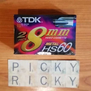 TDK 8mm Metal HS 60 Cassettes Video8 HI8 - 2 Pack - New/Sealed - Picture 1 of 4