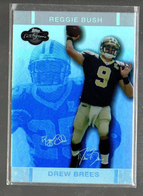 2007 Topps Co-Signers Changing Faces Blue #11A Drew Brees Reggie Bush /99 - Image 1 of 1