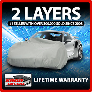 2 Layer Car Cover - Soft Breathable Dust Proof Sun Uv Water Indoor Outdoor 2243