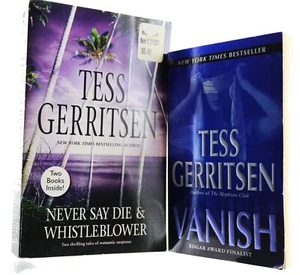 2 Paperback Books by Tess Gerritse. Vanish and 2 books in one. Never say die - Picture 1 of 2