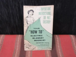 Vintage 1964 Booklet:  "Your 'How To' Electric Blanket Instructions" - Bild 1 von 3