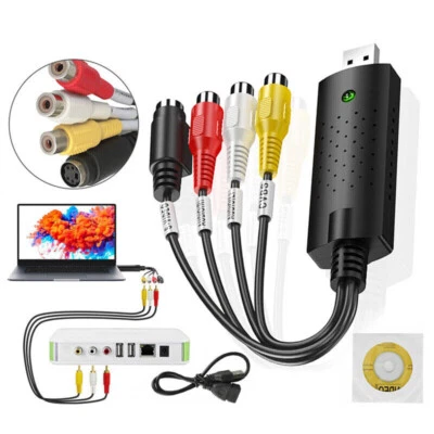 USB 2.0 Audio Video VHS to DVD VCR PC HDD Converter Adapter Digital Capture Card - Image 1 of 4