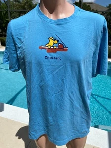 LIFE IS GOOD Blue Dog Cruising in Carmens S/S T shirt L Large crusher Mens - Picture 1 of 4