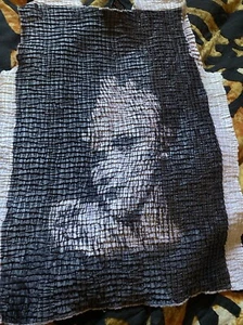 Cest Duo Vintage Sassy Silver Screen Vixens Crinkle Blouse Size L - Picture 1 of 4