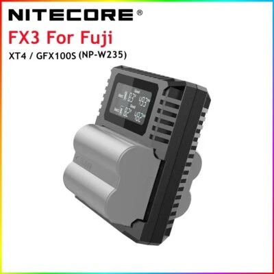 Nitecore FX3 2-Slot USB-C QC Battery Charger for Fujifilm X-T4 Camera NP-W235 - Image 1 of 4