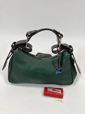 Bolso de Hombro Hobo Dooney & Bourke 1975 Cuero Verde Pino Guijarro - Excelente Foto 1 de 4