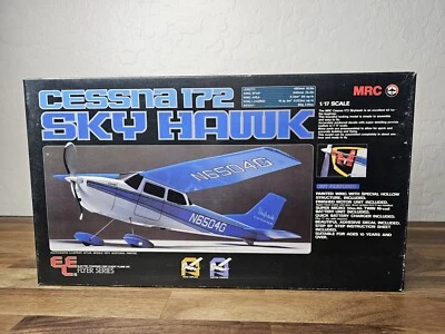 MRC Cessna 172 Sky Hawk 1/17 Scale Electric RC Plane Kit Made In Japan - NOB - Image 1 of 4