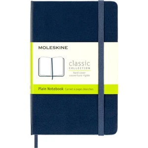 Moleskine Classic Notebook Sapphire Blue Pocket Hardcover Plain Elastic Closure - Picture 1 of 8