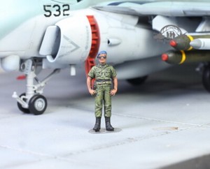 USAF Ground Support Crew Commander 1:72 Pro Built Model