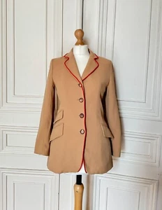 Hermes Paris
Vintage Beige Wool Blazer with Red Liseret Detailing
Size 38 FR / S - Picture 1 of 6