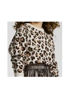 MAYORAL Leopard Print Sweater - Natural/Brown/Tan - NWT Girls 18 - Picture 1 of 2