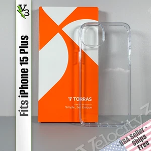 TORRAS Case for iPhone 15 Plus - Diamond Clear | Slim Fit + Flexible Grip | Soft - Picture 1 of 13