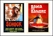 2 livres de presse espagnols Orig Mario Bava's 1977 Shock & 1971 Bay Of Blood