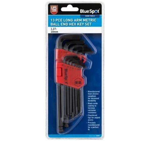 Long Metric Ball Point Hex Allen Key Set Allan Alan 1.27 - 10mm 13 Pc 15303 - Image 1 of 1