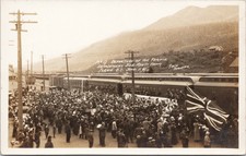 Fernie BC 1915 Departure 54th Regiment Soldiers Military Spalding Postcard E92