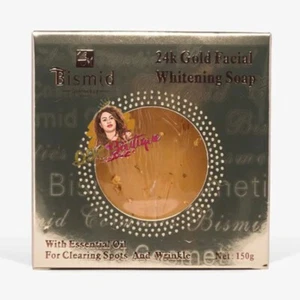 Jabón facial de lujo Bismid oro 24k con aceite esencial 150 g nuevo - Imagen 1 de 1