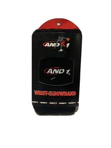 AND 1 Basketball Wristbands Black One Pair Elbow Bands - Picture 1 of 4