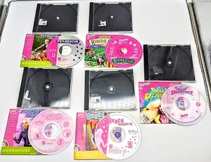 Lot 5 Barbie CD-ROM PC Game Pet Rescue Riding Ocean Discovery Secret Agent Beach - Picture 1 of 2