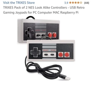 Trixes Pack Of 2 NES Lookalike Controllers - Picture 1 of 5