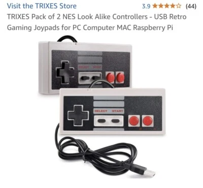 Trixes Pack Of 2 NES Lookalike Controllers - Image 1 of 4