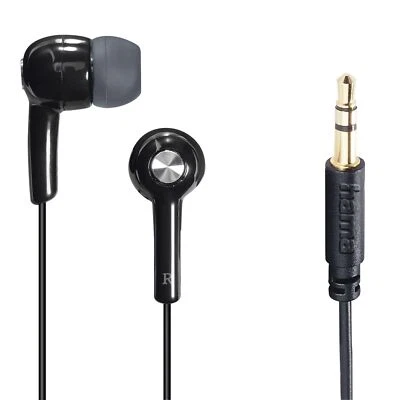 Hama In Ear Stereo Kopfhörer Earbuds Gloss 1,2m Kabel 3,5mm SW vers. Ohrpolster