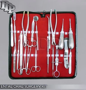 25 PCS PREMIUM DENTAL ORAL SURGERY KIT EXTRACTION INSTRUMENTS FORCEPS ELEVATORS - Picture 1 of 2
