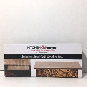 Kitchen & Home By Chaleston Wrap Stainless Steel Grill Smoker Box - NEW - Picture 1 of 6