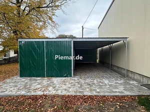 Blechgarage mit Carpot 6x5x2,14m Fertiggarage KFZ Lager inkl. Lieferung | 25700! - Bild 1 von 6