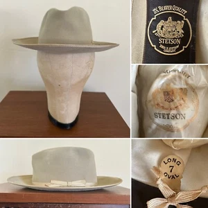1950s 60s Stetson 3x Beaver OPEN ROAD 7 LONG OVAL Hat Fedora Cowboy Western Vtg - Picture 1 of 19