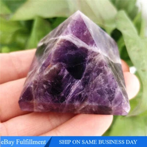 Natural Dream Amethyst Quartz Crystal Pyramid Energy Power Stone Tower Reiki US - Picture 1 of 24