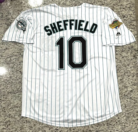 Gary Sheffield 1997 Florida Marlins World Series Patch Jersey (Size L) NWOT Cover