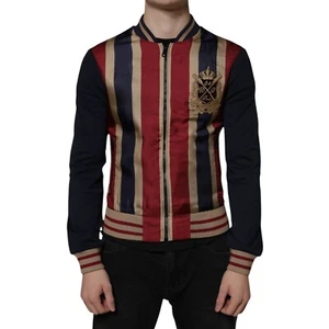 DOLCE & GABBANA Jacket Multicolor #DGMillennials Full Zip Men Bomber IT46/US36/S - Picture 1 of 11