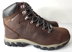 Karrimor Coniston Weathertite Brown Leather Outdoor Hiking boots Sz 10 Men's - Picture 1 of 10