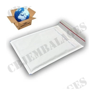 LOT DE 500 ENVELOPPES A BULLE POURL EMBALLAGE ET EXPEDITION Blanche A/1 10x160