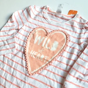 Gymboree Girls 10 "Animal Party" Wild at Heart Striped Tee Shirt NWT - Picture 1 of 3