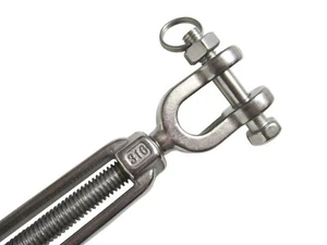 5/8" x 6" Stainless Steel Forged Jaw-Jaw Turnbuckle Type 316 - Picture 1 of 3