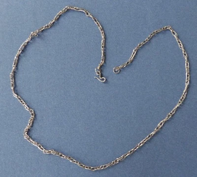 Chaine collier en argent massif bijou ancien silver chain - Photo 1/3