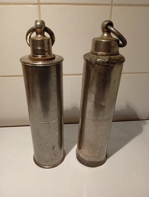 Lot 2 Bouillottes Anciennes Métal 26cm - Photo 1/4