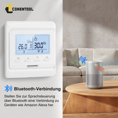 Raumthermostat Digital Thermostat Fußbodenheizung Heizungsregler mit Bluetooth - Bild 1 von 4